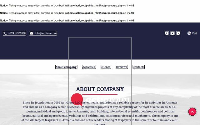 Скриншот сайта actigroup.am