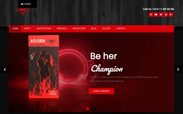 Скриншот сайта adora.am