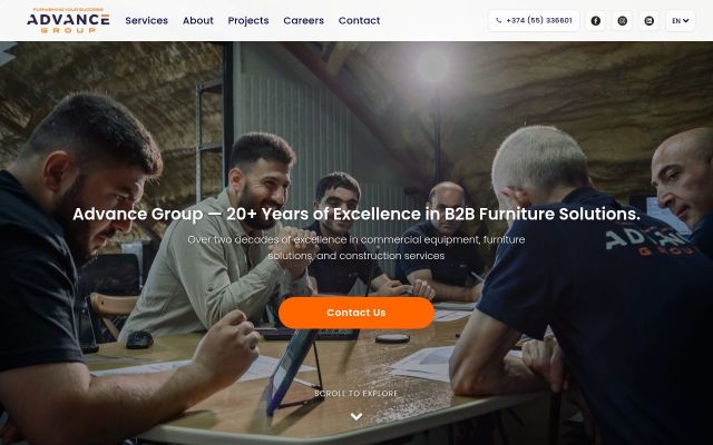 advancegroup.am - էկրանի պատկեր