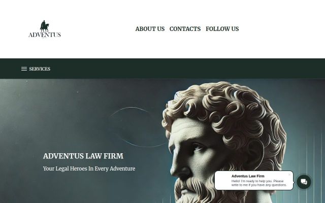 adventus.am - էկրանի պատկեր