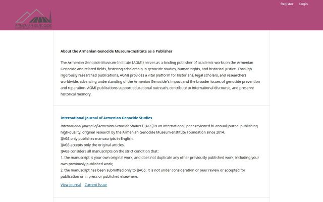 Screenshot of agmipublications.am