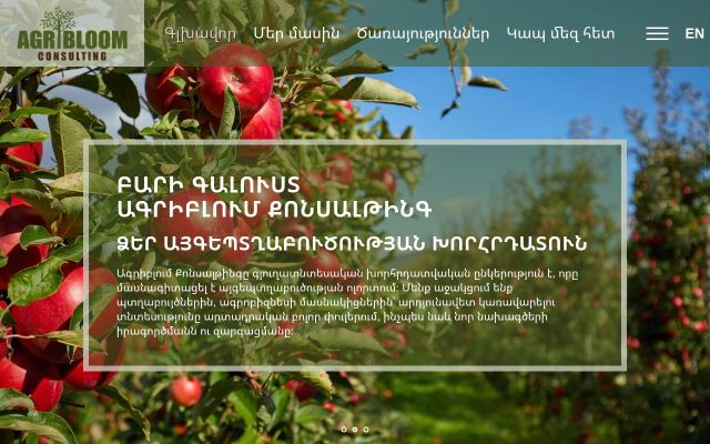 agribloom.am - էկրանի պատկեր