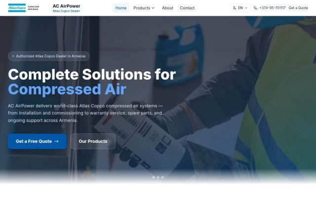 aircompressors.am - էկրանի պատկեր