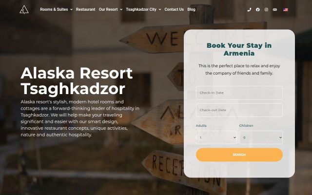 Скриншот сайта alaskaresort.am