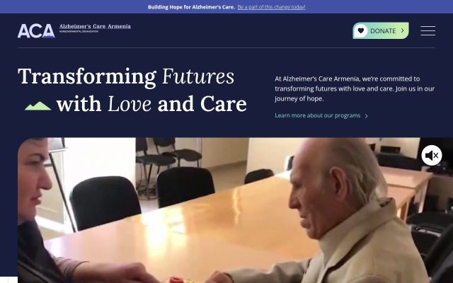 alzheimerscarearmenia.org - էկրանի պատկեր