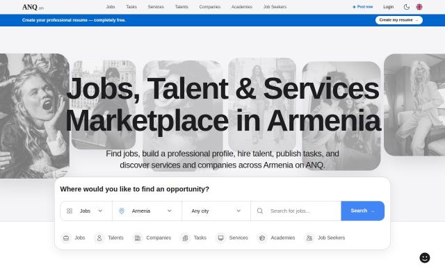 anq.am - էկրանի պատկեր