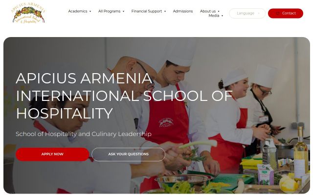 apicius.am - էկրանի պատկեր