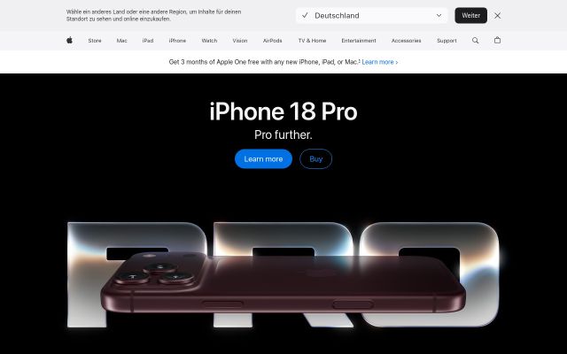 apple.com — էկրանի պատկեր