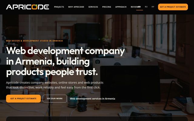 Скриншот сайта apricode.am