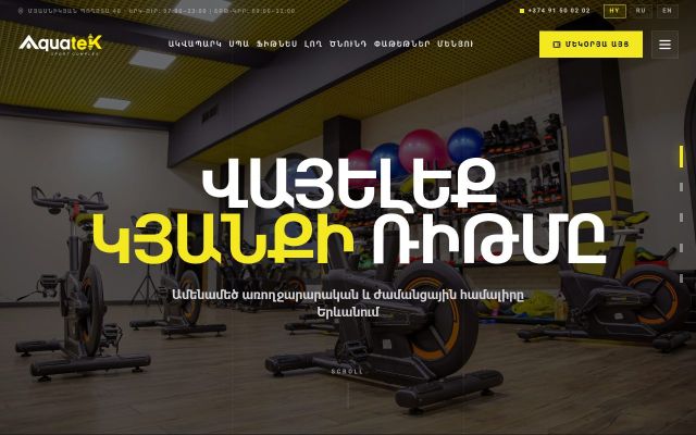 Скриншот сайта aquatek.am