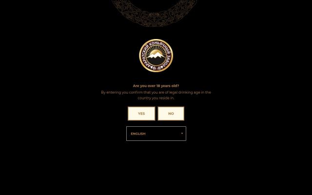 araratcognacfactory.am - էկրանի պատկեր