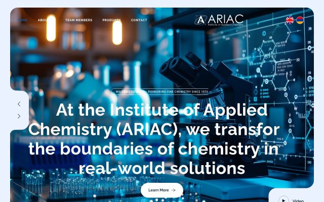 ariac.am - էկրանի պատկեր