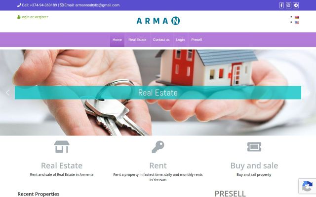 arman.website - էկրանի պատկեր