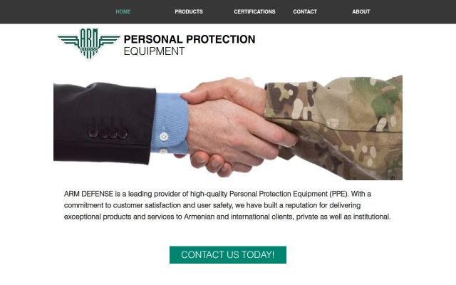 armdefense.am - էկրանի պատկեր