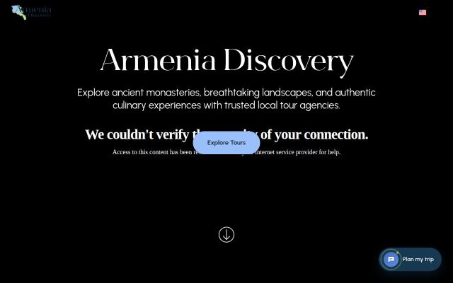 armeniadiscovery.com - էկրանի պատկեր