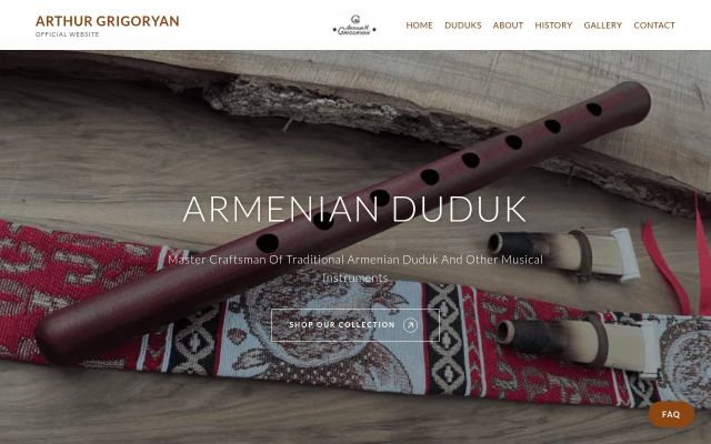 Скриншот сайта armenianduduk.am