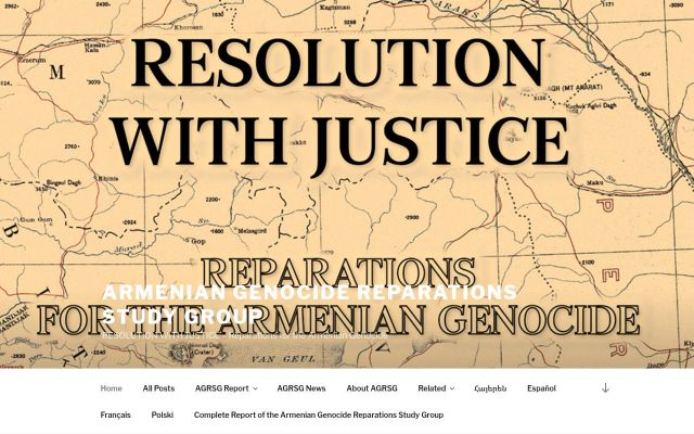 armeniangenocidereparations.info - էկրանի պատկեր