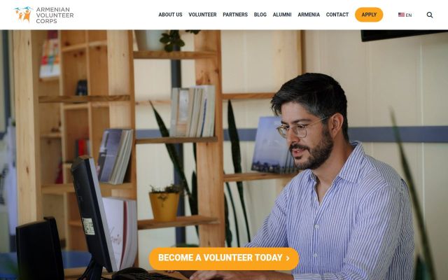 armenianvolunteer.org - էկրանի պատկեր