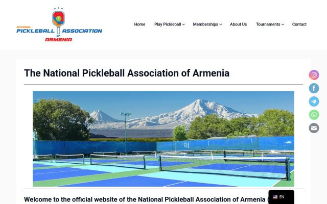 Screenshot of armeniapickleball.am