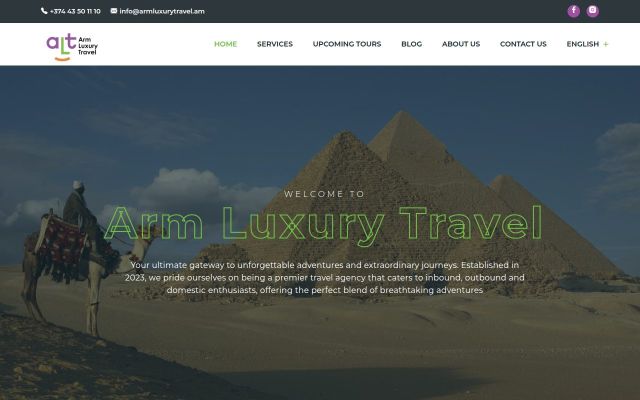 armluxurytravel.am - էկրանի պատկեր