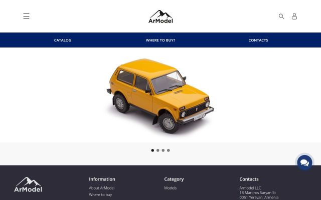 armodel.am - էկրանի պատկեր