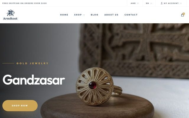 Скриншот сайта armroot.com