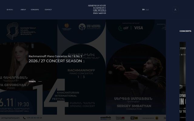Screenshot of armsymphony.am