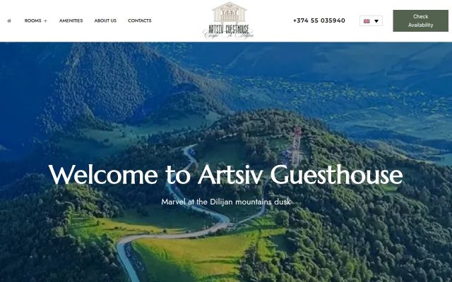 Скриншот сайта artsivguesthouse.am