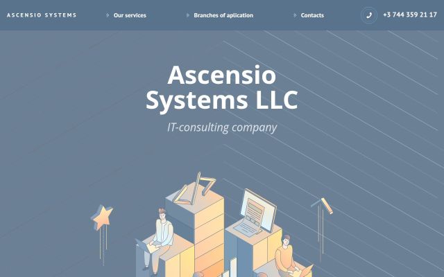 Скриншот сайта ascensio-services.am