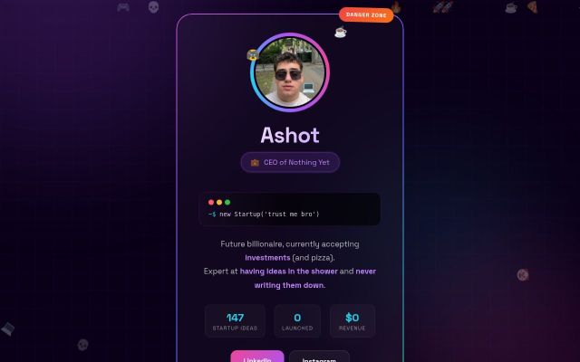 Скриншот сайта ashot.am