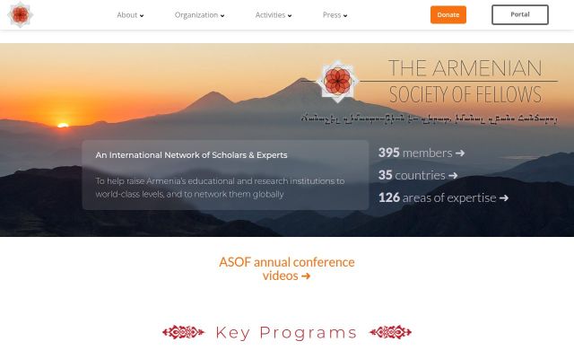 asof.am - էկրանի պատկեր