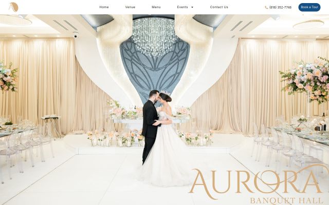 aurorabanquethall.com - էկրանի պատկեր
