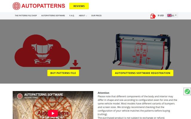 Скриншот сайта autopatterns.art