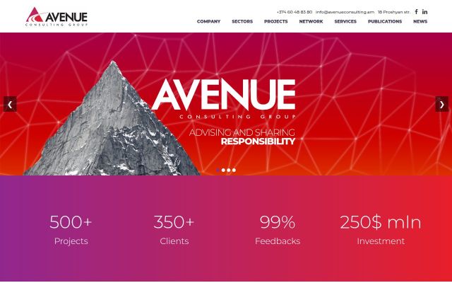 avenueconsulting.am - էկրանի պատկեր