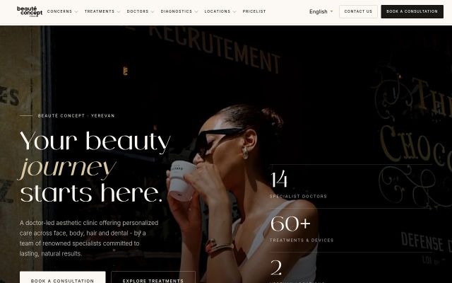 beaute.am - էկրանի պատկեր