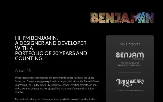 benj.am - էկրանի պատկեր