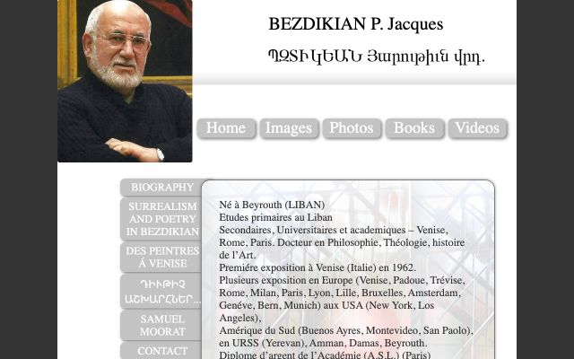 bezdikian.am - էկրանի պատկեր