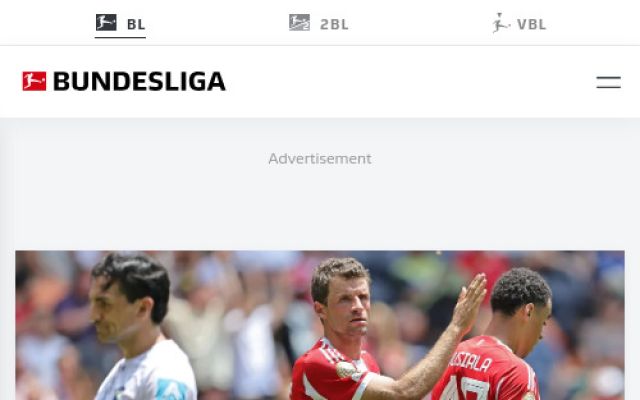 bundesliga.com — էկրանի պատկեր