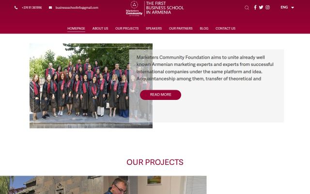 businessschool.am - էկրանի պատկեր