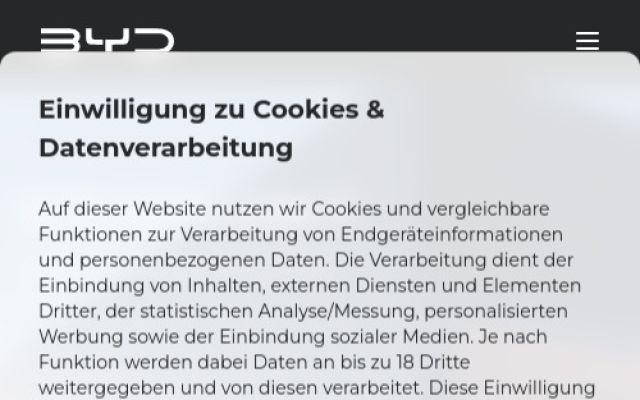 Screenshot of byd.com