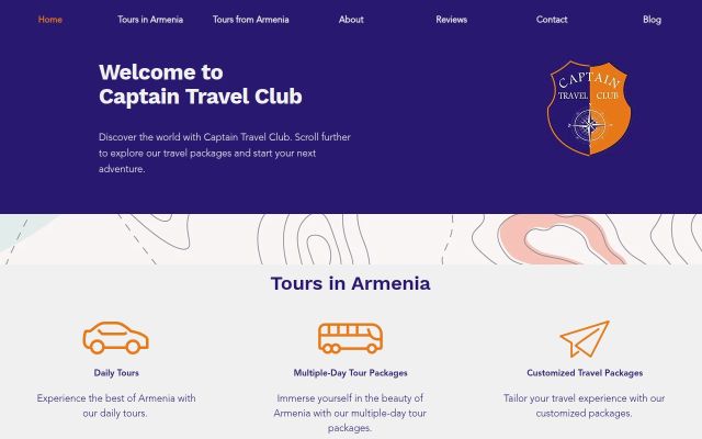 captaintravel.am - էկրանի պատկեր