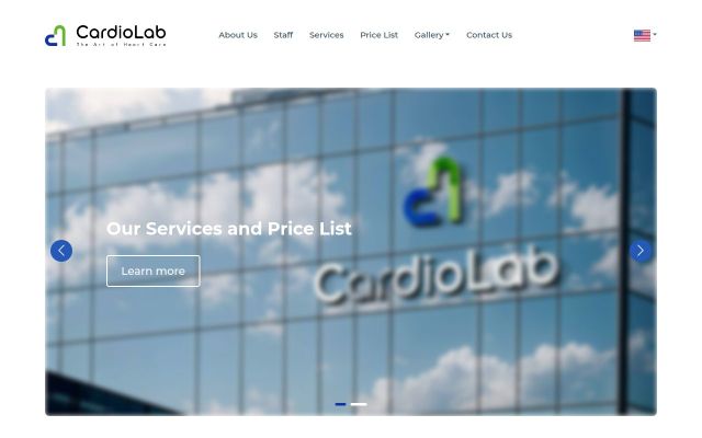 cardiolab.am - էկրանի պատկեր