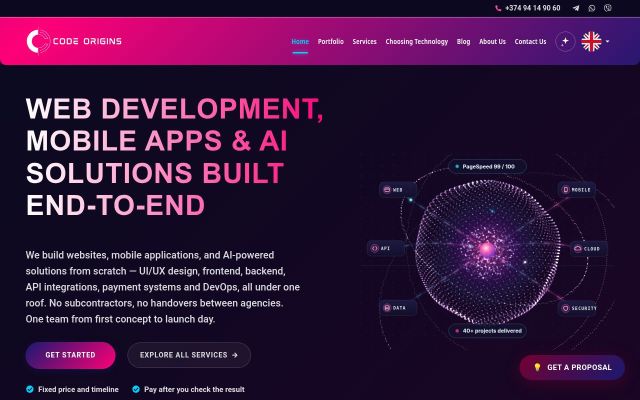 Screenshot of codeorigins.am
