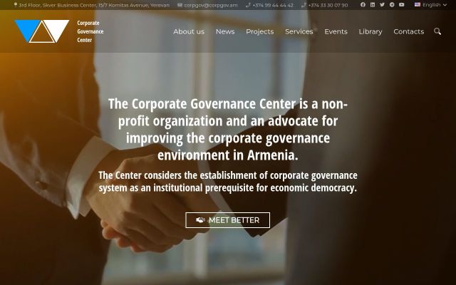 corpgov.am - էկրանի պատկեր
