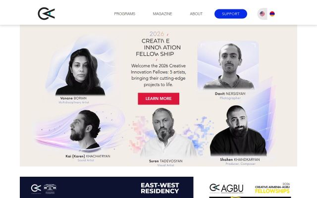 creativearmenia.org - էկրանի պատկեր
