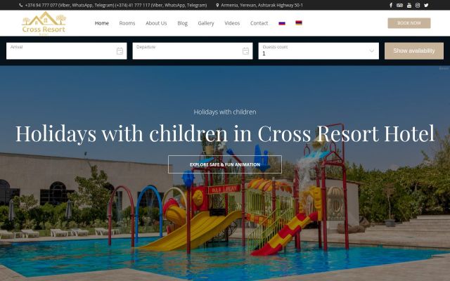 crossresort.com - էկրանի պատկեր