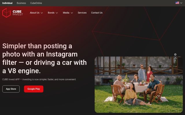 cubeinvest.am - էկրանի պատկեր
