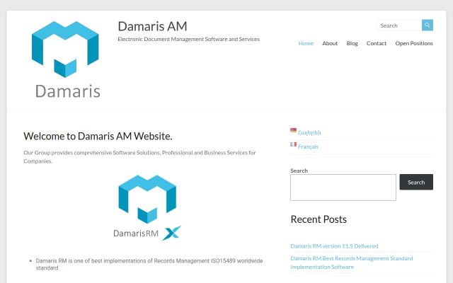 damaris.am - էկրանի պատկեր