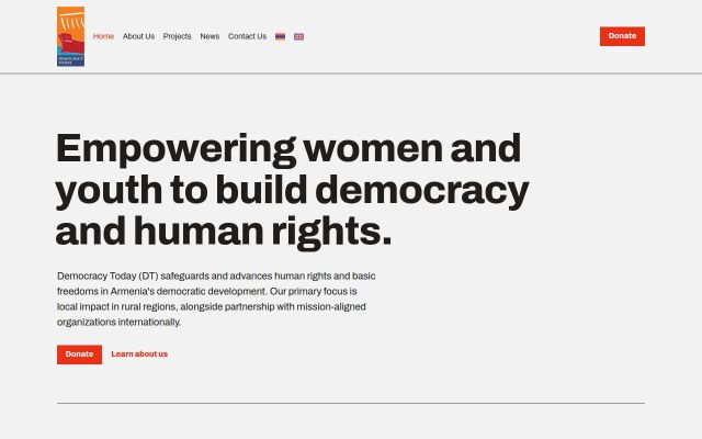democracytoday.am - էկրանի պատկեր