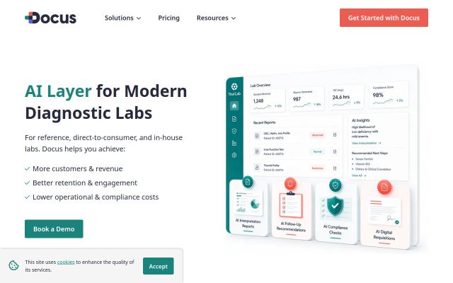 Скриншот сайта docus.ai